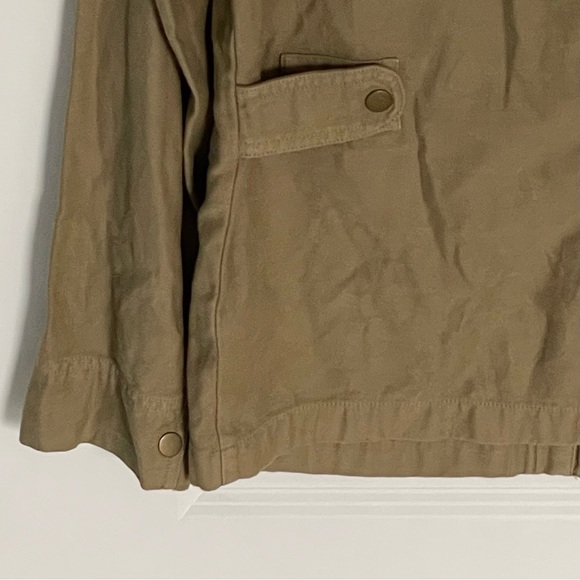 J. Crew Tan Cotton Full Zip Snap Up Military Jacket - 47235 - Picture 10 of 15